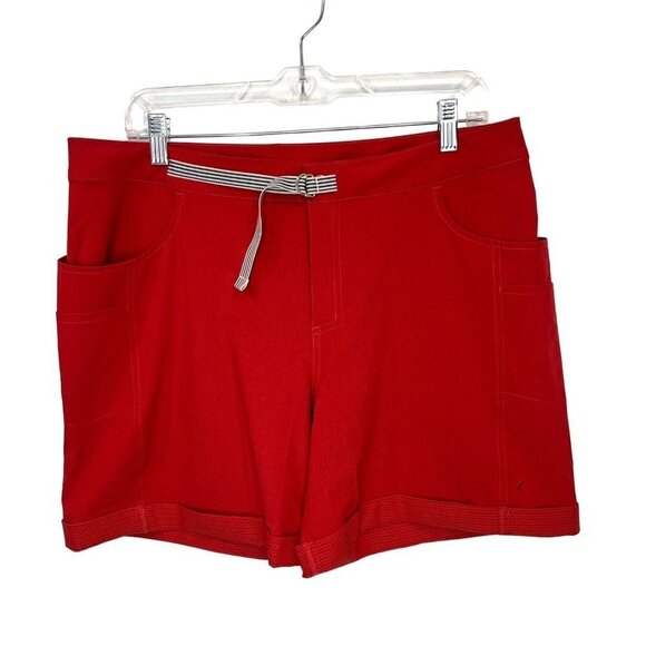 ZYIA Active red Not Just a Trail Athletic Shorts Size XXL cuffed hem pockets - Picture 1 of 9